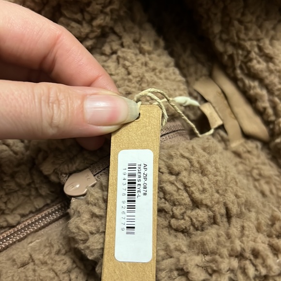 SKIMS Tigers Eye Cropped Zipup Sweater NWT - Picture 3 of 8